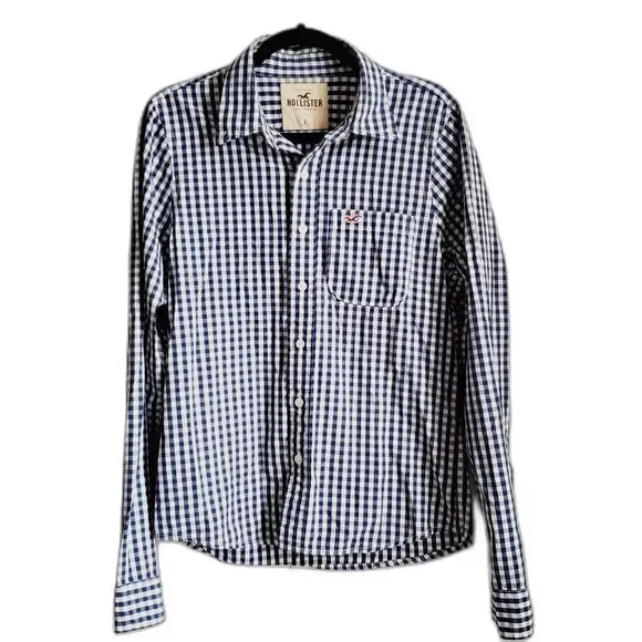 Lot of 3 Men’s Shirts Hollister & Calvin Klein Size Large Long Sleeve GUC - Picture 9 of 14